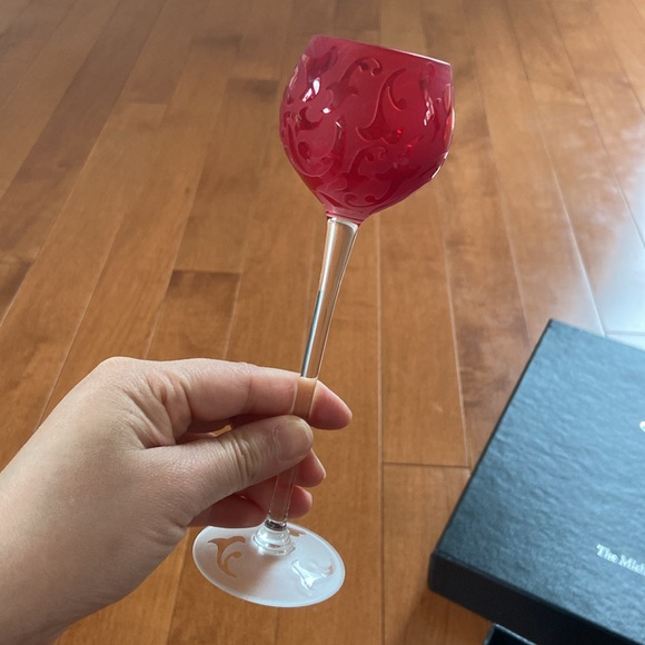 Michael Weems frosted etched glass set of 6 - Picture 4 of 11